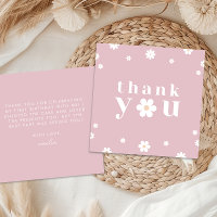 Boho Daisy Carte de remerciements