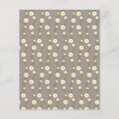 Boho Daisy Chain Floral Motif Nom papeterie (Dos)