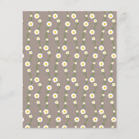 Boho Daisy Chain Floral Pattern Name Stationery (Achterkant)