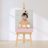 Boho Daisy Deuxième anniversaire Affiche de bienve