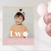 Boho Daisy Deuxième anniversaire Affiche de bienve