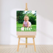 Boho Daisy Eerste Verjaardag Foto Welkomstbord Poster