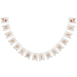 Boho Daisy Floral Happy Birthday Bunting Sign Vlaggetjes