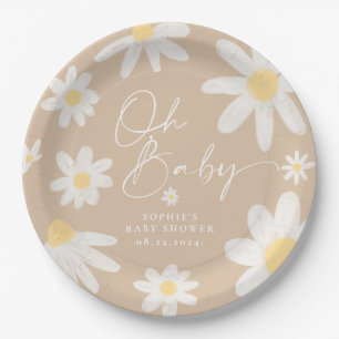 Boho Daisy Flower Paper Borden Papieren Bordje