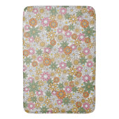 Boho Daisy Flowers 70s Groovy Floral Badmat (Voorkant Verticaal)