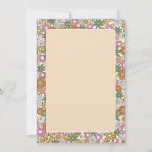 Boho Daisy Flowers 70s Groovy Floral Bedankkaart (Achterkant)
