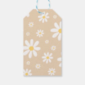 Boho Daisy Flowers Baby in Bloom baby shower Cadeaulabel (Achterkant)