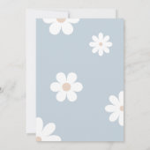 Boho Daisy Invitation du deuxième anniversaire (Dos)