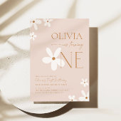 Boho Daisy Invitation pour le premier anniversaire
