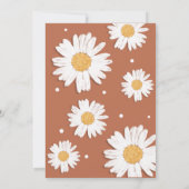 Boho Daisy Invitations d'anniversaire (Dos)