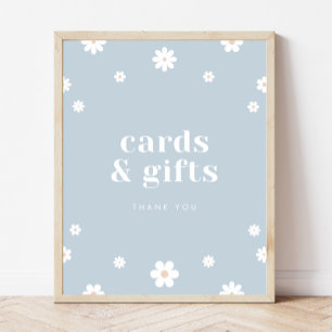 Boho Daisy Kaarten & Gifts Verjaardagsfeestje teke Poster