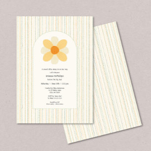 Boho Daisy meisje baby shower Kaart