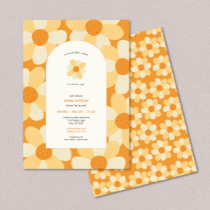 Boho Daisy meisje baby shower Kaart