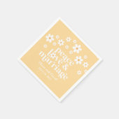 boho Daisy peace love Marriage Wedding Napkins Servet (Hoek)