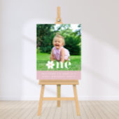 Boho Daisy Premier anniversaire Affiche de bienven