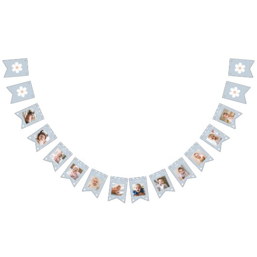 Boho Daisy Premier anniversaire Bannière photo (Tout)