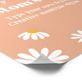 Boho Daisy Verjaardagsfeest Tafelbord Poster (Hoek)