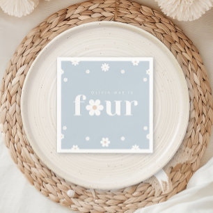 Boho Daisy Vierde Verjaardags Servet