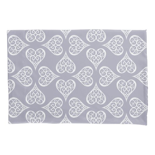 Boho Damask Heart Pattern Elegant Feminine Chic Kussensloop (Voorkant-Links)