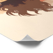 Boho dame met Geweven Pet Wall Art Poster (Hoek)