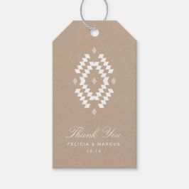 Boho dank je cadeau Label, kraft Cadeaulabel