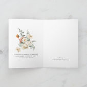 Boho Dark Floral Greenery | Baby shower Hartelijk Bedankkaart (Binnen)