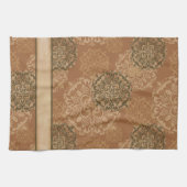 Boho Dark Rust Mandalas Kitchen Towel Theedoek (Horizontaal)
