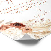 Boho Date Night Ideeën | Terracotta Pampas Grass Poster (Hoek)