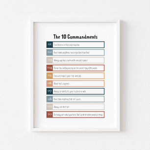 Boho de 10 geboden poster