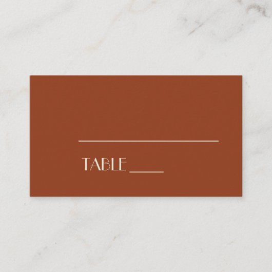 Boho Deco d'automne | Carte Mariage rouille (Devant)