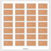 Boho Deco d'automne | Étiquette de adresse invité  (Feuille)