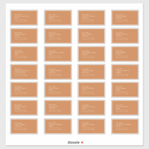 Boho Deco d'automne Étiquette de adresse invité