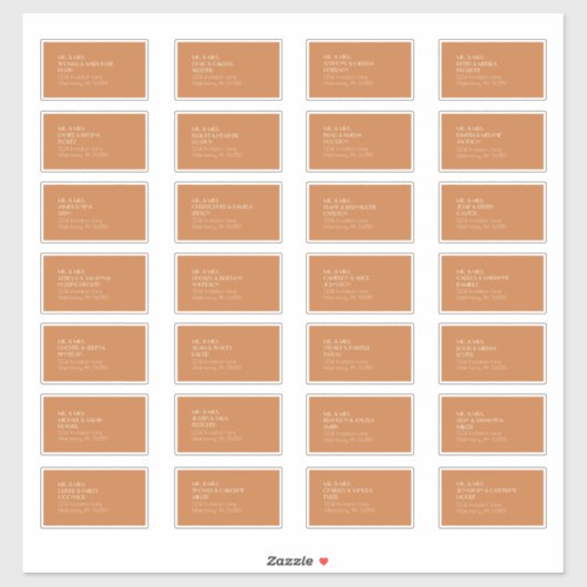 Boho Deco d'automne | Étiquette de adresse invité (Feuille)