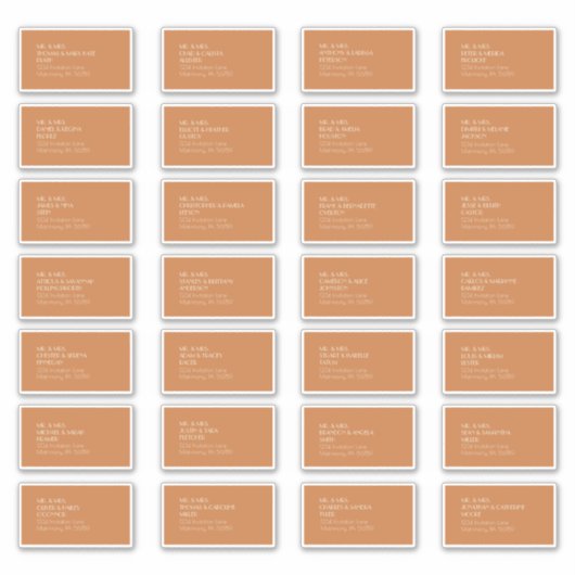 Boho Deco d'automne | Étiquette de adresse invité  (Devant)