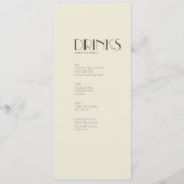 Boho Deco d'automne | Menu de boissons crémeuses p (Dos)