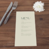 Boho Deco d'automne | Menu Mariage crème