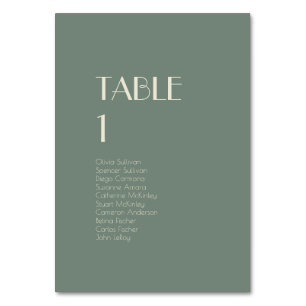 Boho Deco d'automne Sage Green Numéro de table I