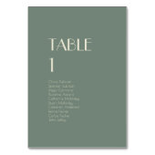Boho Deco d'automne | Sage Green Numéro de table I (Dos)