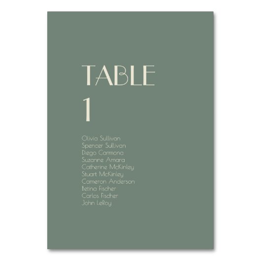 Boho Deco d'automne | Sage Green Numéro de table I (Par défaut)