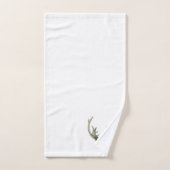 Boho Deer Antlers | Floral de Noël rouge rustique (Serviette à main)