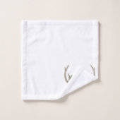 Boho Deer Antlers | Floral de Noël rouge rustique (Gant de toilette)