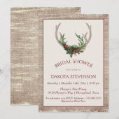 Boho Deer Antlers | Vrijgezellenfeest met feestdag Kaart (Voorkant / Achterkant)