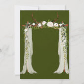 Boho deer Antlers White Canopy Save the Date Kaart (Achterkant)