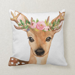 Boho Deer Antlers Woodland Baby Nursery Pillow Kussen