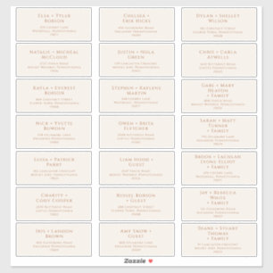 Boho Desert Adresetiketten voor beige weddenscha Sticker