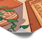 Boho Desert Archway Sunset with Dunes, Hanging Pla Poster (Hoek)