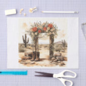 Boho Desert Bloemenboog Kunst voor Decoupage Tissuepapier (Craft)