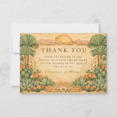 Boho Desert Botanical Wedding Bedankkaart (Voorkant)