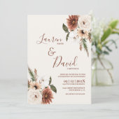 Boho Desert bruiloft Uitnodiging (Staand voorkant)