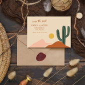 Boho Desert Budget Wedding Save the Date Aankondigingskaart